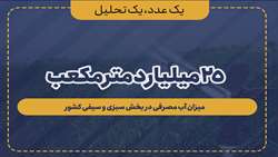 مصرف 25 میلیارد مترمکعب آب در بخش سبزی و صیفی کشور